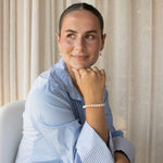 armbånd med hvide ferskvandsperler