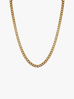Vandfast Panser Facet Halskæde 18 karat, 4 mm.