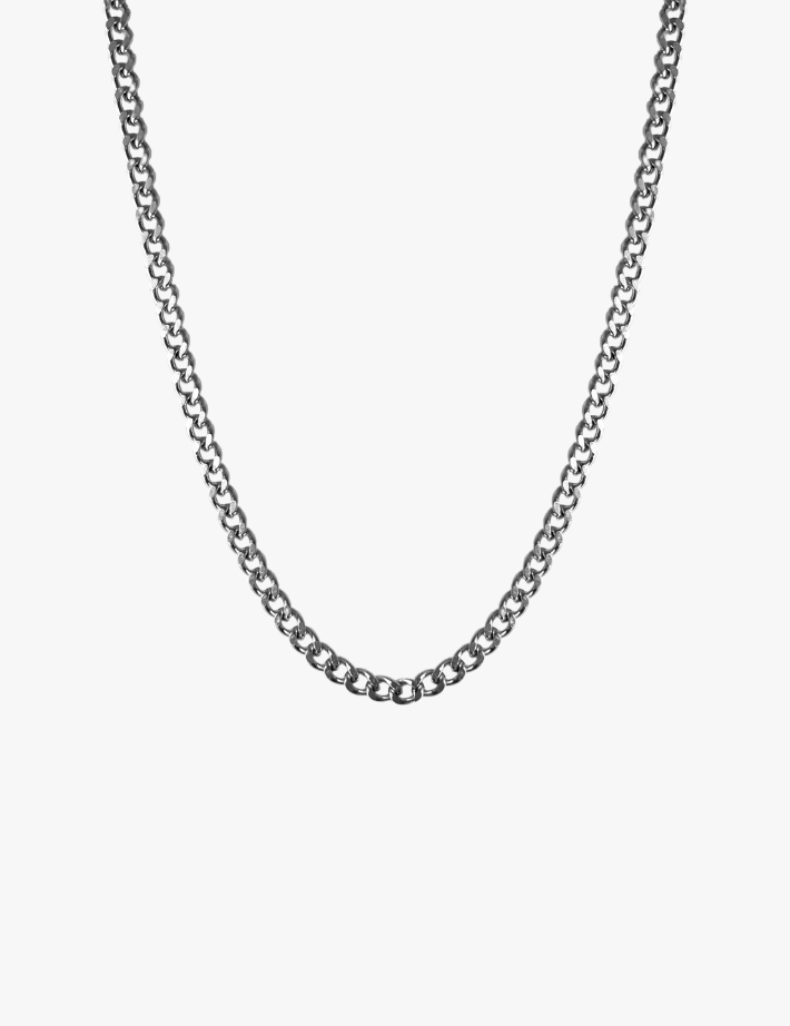 Vandfast Panser Facet Halskæde 18 karat, 4 mm.