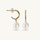 Diya Zirconia Pearl Earrings