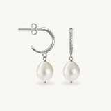 Diya Zirconia Pearl Earrings