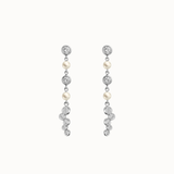 Sparkle Perle Zirkonia Lange Ørestikkere